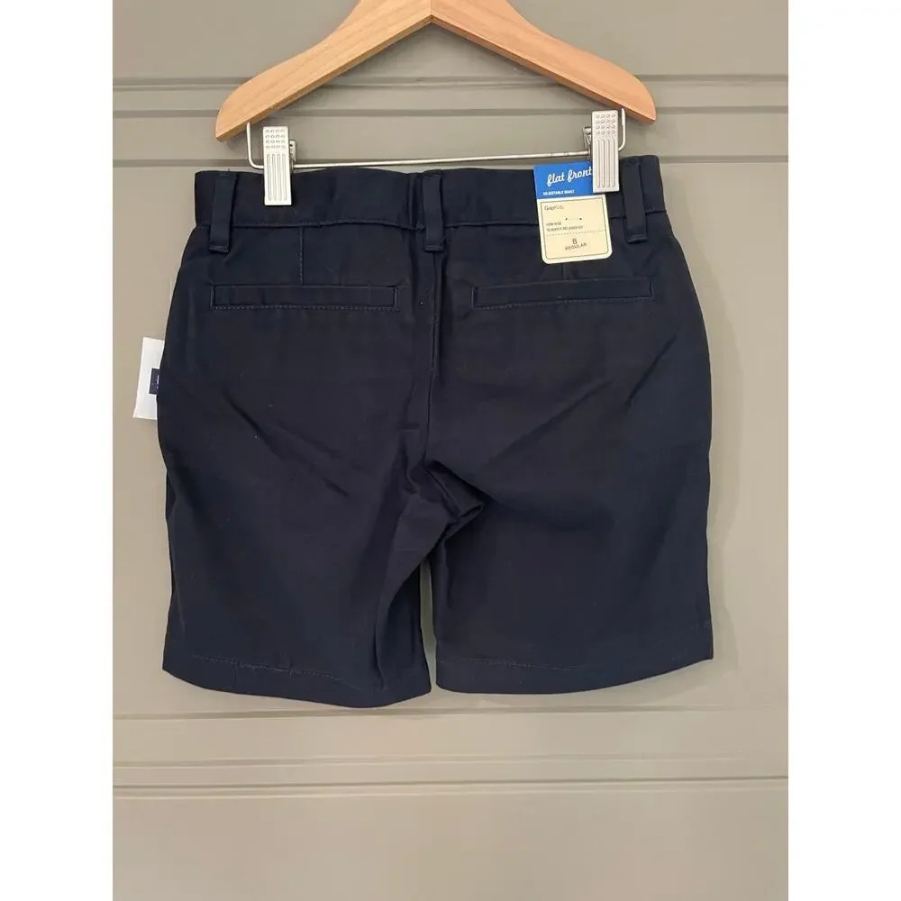 NEW Gap Navy Blue Shorts Adj Waist 8 girls Uniform School